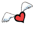 Gif animé coeur ailes